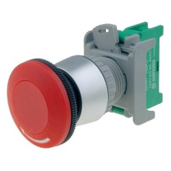 LEB22-1/O; Switch: emergency stop; NO; 22mm; red; Pushbutton: mushroom; AUSPICIOUS