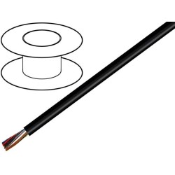 0162 013 05; Wire; LiYY; 4x0,14mm2; unshielded; 300V; PVC; Cu; stranded; black; TECHNOKABEL