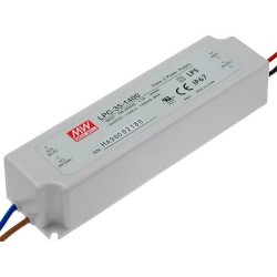 LPC-35-1400; Power supply: switched-mode; LED; 33.6W; 9÷24VDC; 1400mA; IP67; MEAN WELL