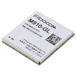 M910-GL-00; Module: LPWA; Down: 375kbps; 4G; LGA133; 27.6x25.4x2.3mm; FIBOCOM