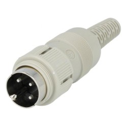 930304517 MAS 3100; Plug; DIN; male; PIN: 3; Layout: 180°; straight; for cable; soldering; HIRSCHMANN