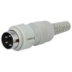930963517 MAS 4100; Plug; DIN; male; PIN: 4; Layout: 216°; straight; for cable; soldering; HIRSCHMANN