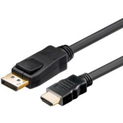51958; Cable; DisplayPort 1.1; DisplayPort plug,HDMI plug; 3m; black; Goobay
