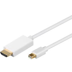52860; Cable; DisplayPort 1.1; mini DisplayPort plug,HDMI plug; 1m; Goobay