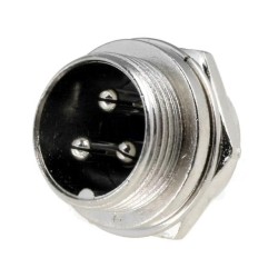 ; Socket; microphone; male; PIN: 3; for panel mounting; 