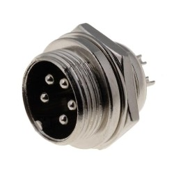 ; Socket; microphone; male; PIN: 5; for panel mounting; 