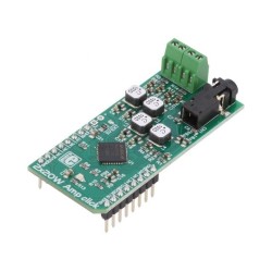 2X20W AMP CLICK; Click board; dual-channel class D audio amplifier; I2C; MAX9744; MIKROELEKTRONIKA
