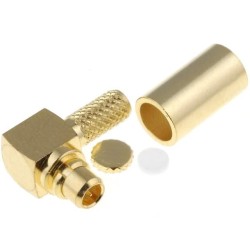 MMCX-01; Plug; MMCX; male; angled 90°; 50Ω; RG174,RG188,RG316; for cable; NINIGI