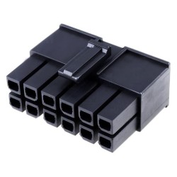 170001-0112; Plug; wire-board; female; Mega-Fit; 5.7mm; PIN: 12; Layout: 2x6; 23A; MOLEX