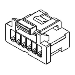501330-0600; Plug; wire-board; female; Pico-Clasp; 1mm; PIN: 6; w/o contacts; MOLEX