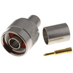 ; Plug; N; male; straight; RG213; 11mm; soldering,crimped; 