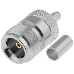 ; Plug; N; female; straight; RG58; IDC,crimped; for cable; 