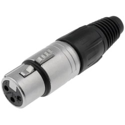 NC3FX; Plug; XLR; female; PIN: 3; straight; for cable; soldering; 16A; NEUTRIK