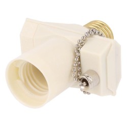 OPW E-27 (OPG); Connector: AC supply; adapter; 2P; 250VAC; 4A; white; screw-in; TIMEX-ELEKTRO
