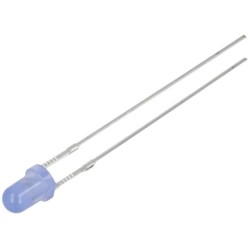 OSB5YU3144A-HI; LED; 3mm; blue; 500mcd; 40°; Front: convex; Pitch: 2.54mm; OPTOSUPPLY