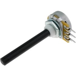 ; Potentiometer: shaft; single turn; 220kΩ; ±20%; 0.4W; linear; 6mm; OMEG