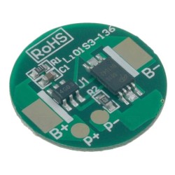; PCB protection; Li-Ion; Ø18.5mm; 2.5A; 3.6VDC; 