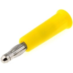 1010-I-GE; Plug; 4mm banana; 24A; 60VDC; yellow; non-insulated; ELECTRO-PJP