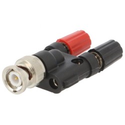 1296; Adapter; 500VAC; BNC plug,banana 4mm plug x2; POMONA
