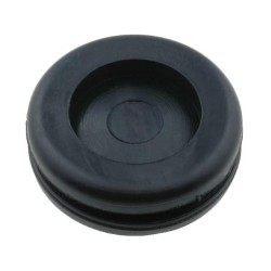 ; Grommet; with bulkhead; Ømount.hole: 19mm; Øhole: 16mm; PVC; black; ESSENTRA