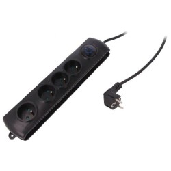 50104; Plug socket strip: protective; Sockets: 4; 250VAC; 16A; 1.5m; QOLTEC