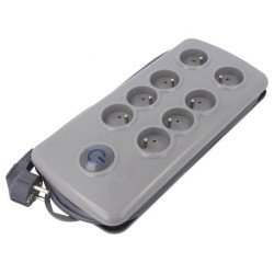 50162; Plug socket strip: protective; Sockets: 8; 230VAC; 16A; 2.5m; QOLTEC
