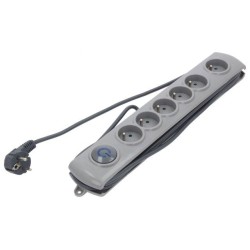 50166; Plug socket strip: protective; Sockets: 6; 230VAC; 16A; 3m; QOLTEC