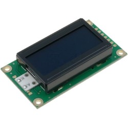 RC0802A-TIY-ESV; Display: LCD; alphanumeric; FSTN Negative; 8x2; black; LED; PIN: 14; RAYSTAR OPTRONICS