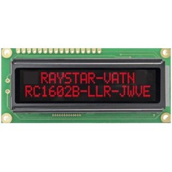 RC1602B-LLR-JWVE; Display: LCD; alphanumeric; VA Negative; 16x2; 80x36x13.2mm; LED; RAYSTAR OPTRONICS