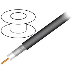 S1160BEFCU; Wire: coaxial; RG11; 1x75Ω; solid; Cu; PE; black; 305m; TELESTE