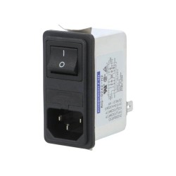 RIQ0242H2; Connector: AC supply; socket; male; 2A; 250VAC; IEC 60320; -25÷85°C; ROXBURGH EMC