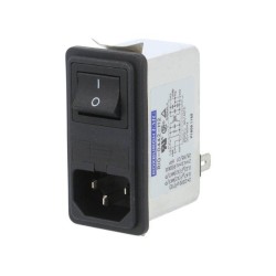 RIQ0442H2; Connector: AC supply; socket; male; 4A; 250VAC; IEC 60320; -25÷85°C; ROXBURGH EMC