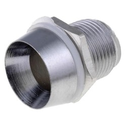 ; LED holder; 10mm; chromium; brass; concave; L2: 13mm; 