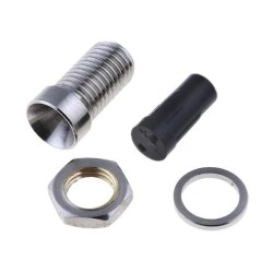 ; LED holder; 3mm; nickel; concave; with plastic plug; 