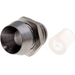 ; LED holder; 3mm; chromium; brass; concave; L2: 8mm; 