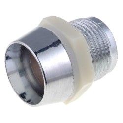 ; LED holder; 10mm; chromium; ABS; concave; L2: 13mm; 