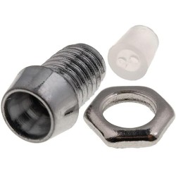 ; LED holder; 3mm; chromium; ABS; concave; L2: 8mm; 