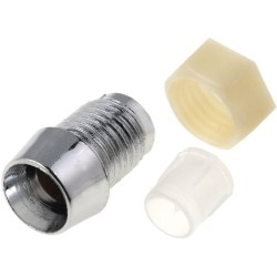 ; LED holder; 5mm; chromium; ABS; concave; L2: 10mm; 