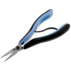 RX 7891; Pliers; half-rounded nose,elongated; ESD; B: 32mm; C: 9mm; D: 6mm; LINDSTROM