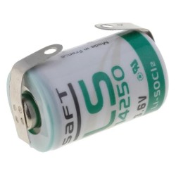LS 14250CNR; Battery: lithium; 3.6V; 1/2AA; soldering lugs; Ø14.5x25mm; 1200mAh; SAFT