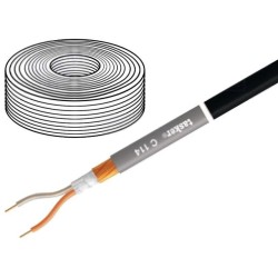 C114 WHITE; Wire: microphone cable; 2x0,25mm2; white; OFC; PVC; -15÷70°C; Ø6mm; TASKER