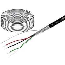 TSK1160; Wire; USB 2.0; 1x2x0,14mm2,1x2x0,22mm2; stranded; OFC; black; 100m; TASKER