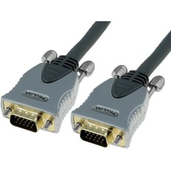 ; Cable; D-Sub 15pin HD plug,both sides; black; 3m; PROLINK