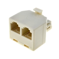 ; Splitter; Layout: 6p4c; RJ11 socket x2,RJ11 plug; 