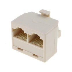 ; Splitter; Layout: 8p8c; RJ45 socket x2,RJ45 plug; 