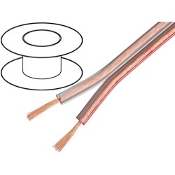 0246 003 47; Wire: loudspeaker cable; 2x0,35mm2; stranded; Cu; transparent; TECHNOKABEL