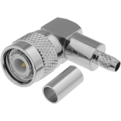 ; Plug; TNC; male; angled 90°; RG58; crimped; for cable; 