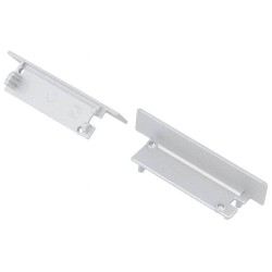 23120040; Cap for LED profiles; silver; ABS; Application: FLAT8; TOPMET