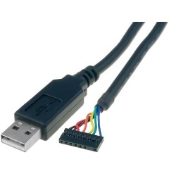 TTL-232R-3V3-2MM; Module: cable integrated; UART,USB; USB A,pin strips; V: lead; FTDI