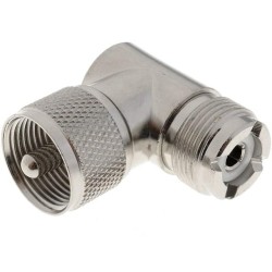 ; Coupler; UHF male,UHF female; angled 90°; 